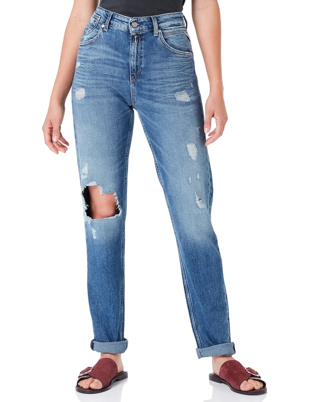 REPLAY Women's Marty Jeans, 009 Medium Blue, 27W x 28L