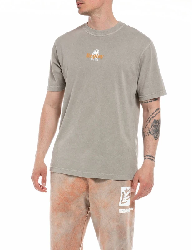 REPLAY Men's M6593 T-Shirt, Nepali Grey 585, L