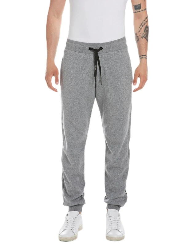 REPLAY Men's M9901A Essential Slacks, Medium Melange Grey M14, L