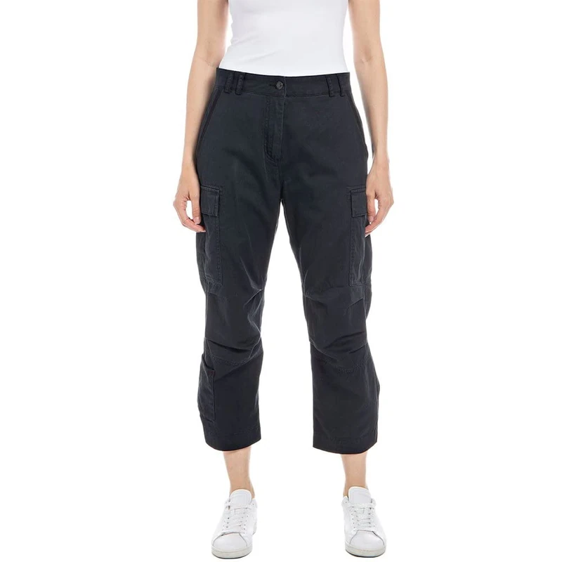 REPLAY Women's W8067 Trousers, 998 Blackboard, 27, 998 Blackboard, (27W) EU