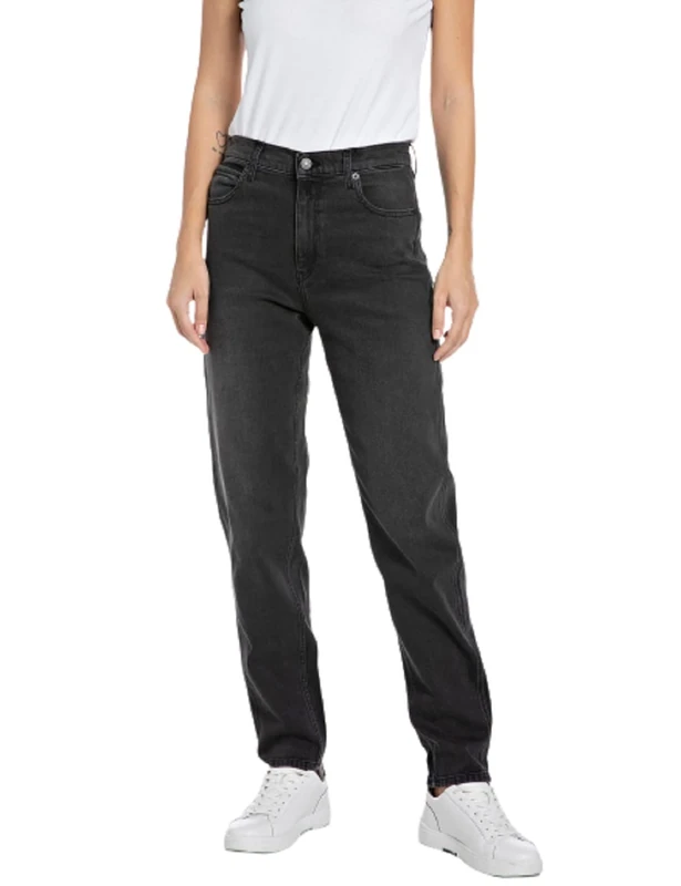 REPLAY Damen Jeans Keida Baloon-Fit, Black 098-1 (Schwarz), 26W / 30L