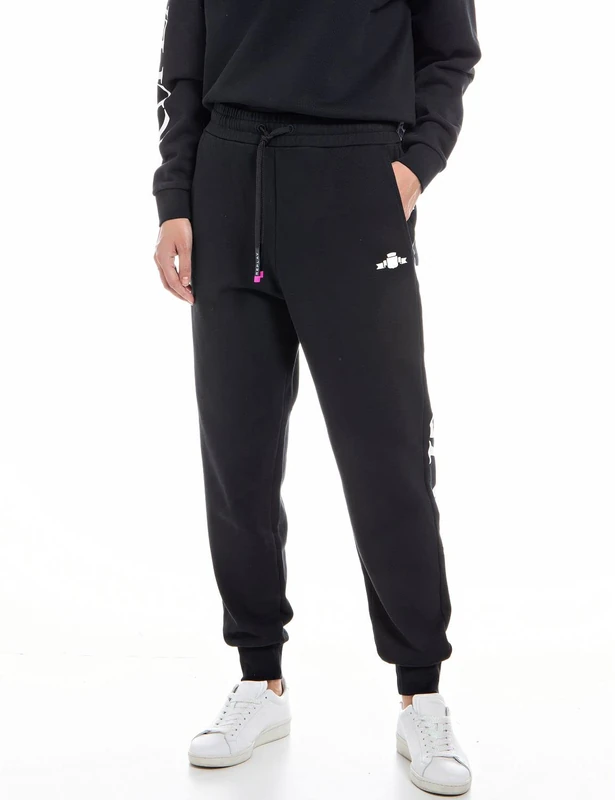 REPLAY Women's W8055D Pure Logo Casual Pants, Black 098, S