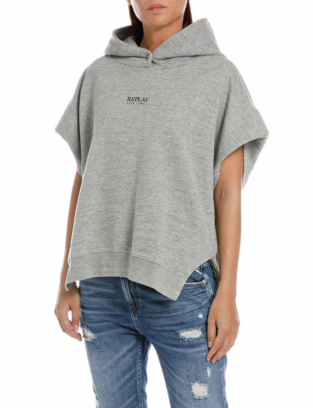REPLAY Women's W3733A Sweater Vest, M21 Dark Grey Melange, S, M21 dark grey melange, S