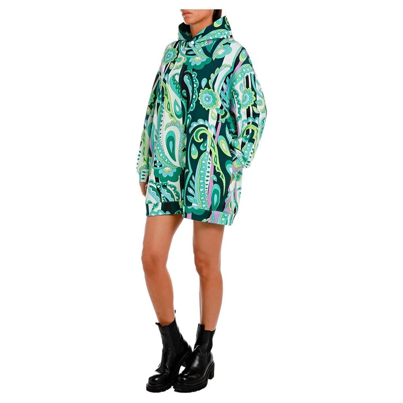 REPLAY Women's W9798C Dress, 010 Multicoloured, S, 010 Multicoloured., S