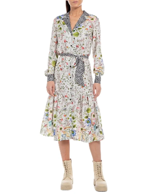 REPLAY Women's W9759 Dress, 010 Multicoloured, S