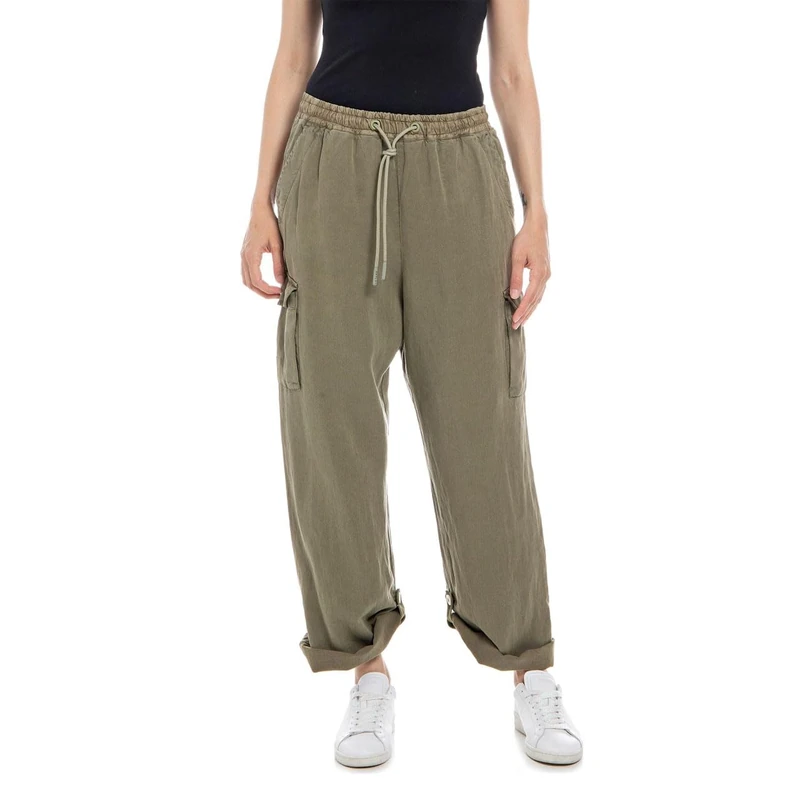 REPLAY Women's W8062 Pants, 962 Light Khaki, S