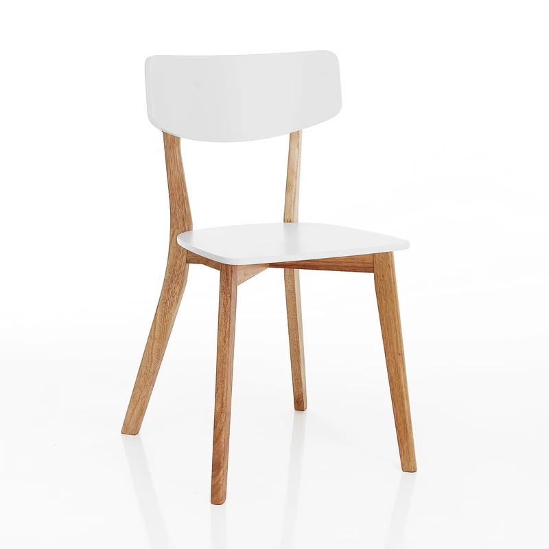 Wink Design Valenza White Set of 2 Chairs, Matt White, Oak, H80x44x47 cm
