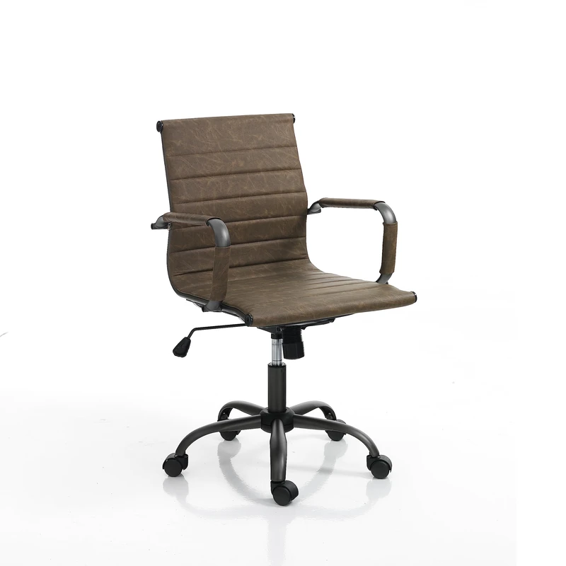 Wink Design Taylor Small Old Brown Office Chair, Metal, Aged Brown, Gunmetal, H89/97 x 54 x 60 cm