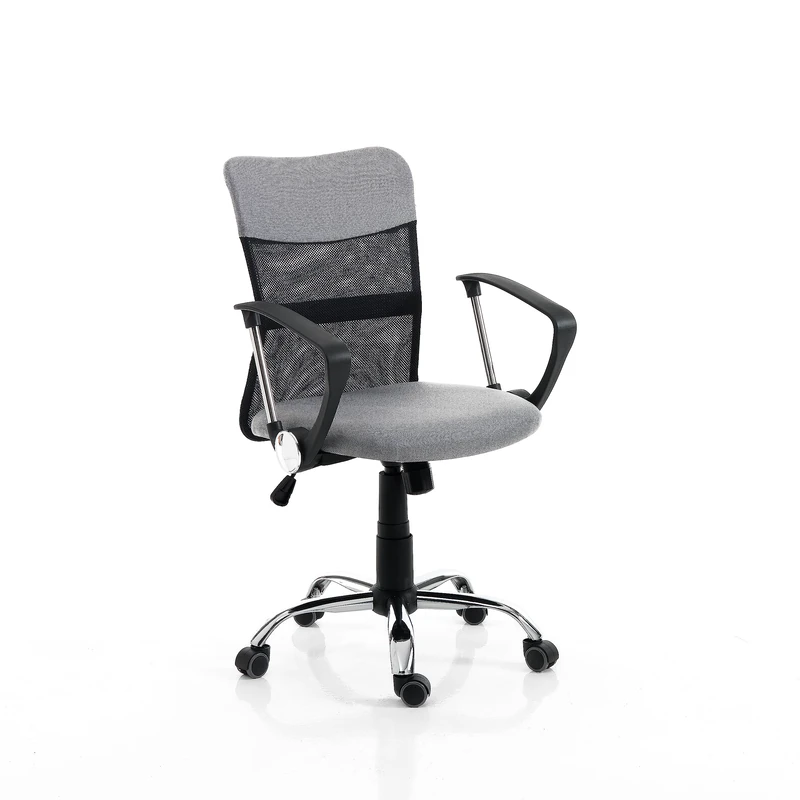 Wink Design Kemah Office Chair, Metal, Grey, Black, Chrome, H90/100 x 58 x 57 cm