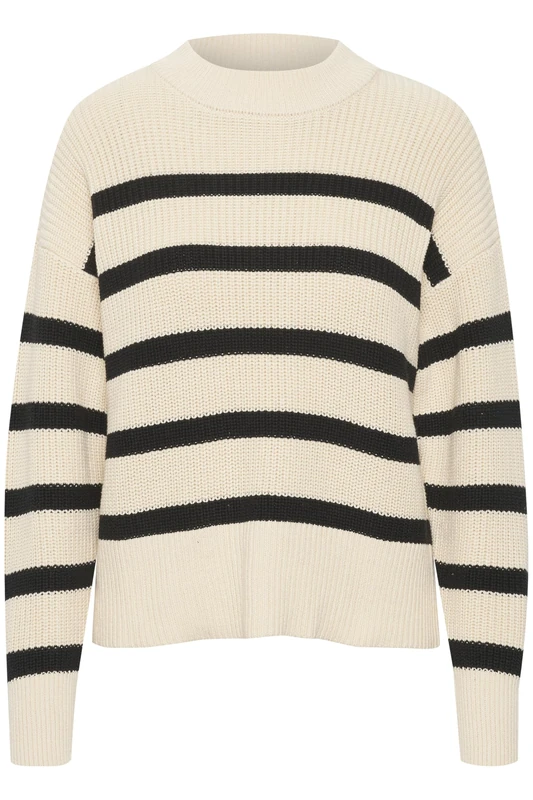 Part Two Women's Retapw Pu Pullover, Black Stripe, XL