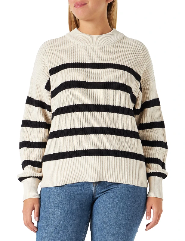 PART TWO Women's Retapw Pu Pullover, Black Stripe, XS