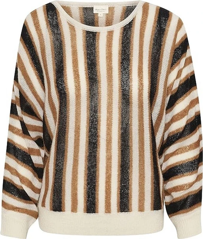 Part Two Women's Rachapw Pu Pullover, Argan Oil Stripe, Small