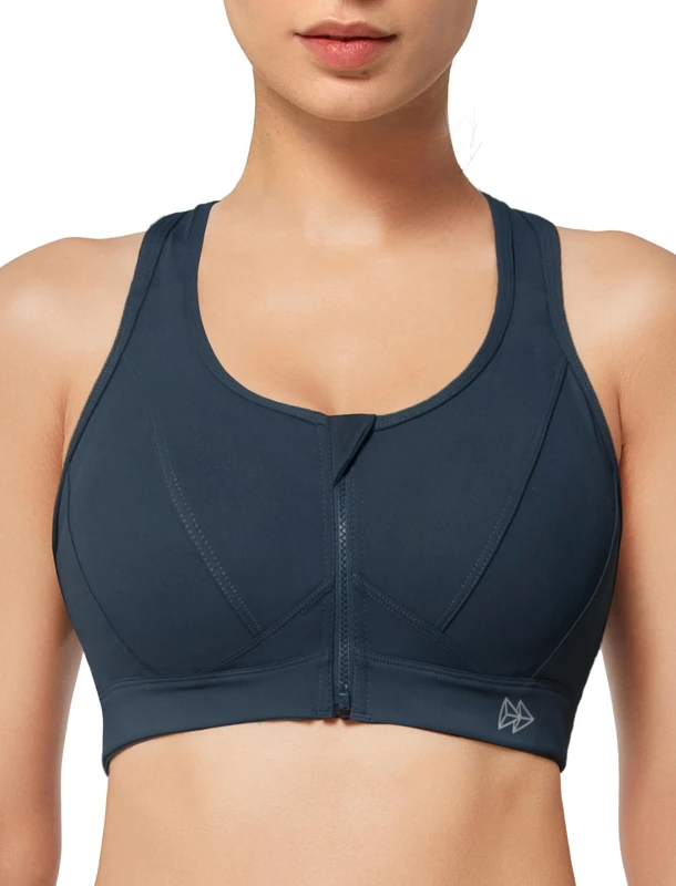 Yvette Women's Molded Sports Bra, Navy, 3XL