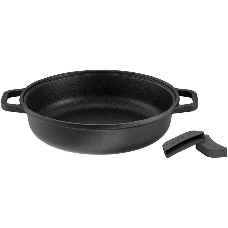 RÖSLE CADINI Serving Pan, High-Quality Frying Pan with Scratch-Resistant Non-Stick Coating, 100% Recycled Aluminium, Suitable for Induction Cookers, Dishwasher Safe, 28