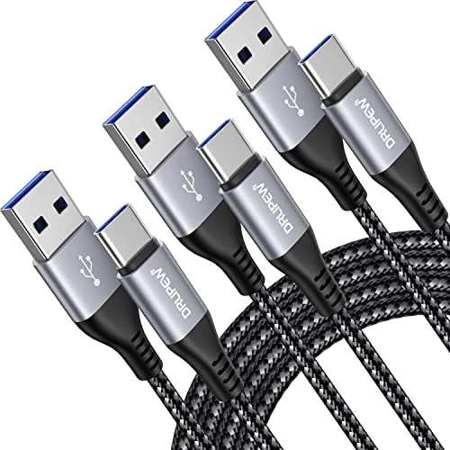 USB C Cable [3pack,1M+2M+3M],USB Type C Fast Charge Cable For Samsung A20s A30 A40 A41 A50 A51 A71,Samsung Galaxy S8 S9 S10 S20 S21 Plus Ultra, USB C Date Cable Lead For Moto G7 G6,LG G6 G7,Xiaomi