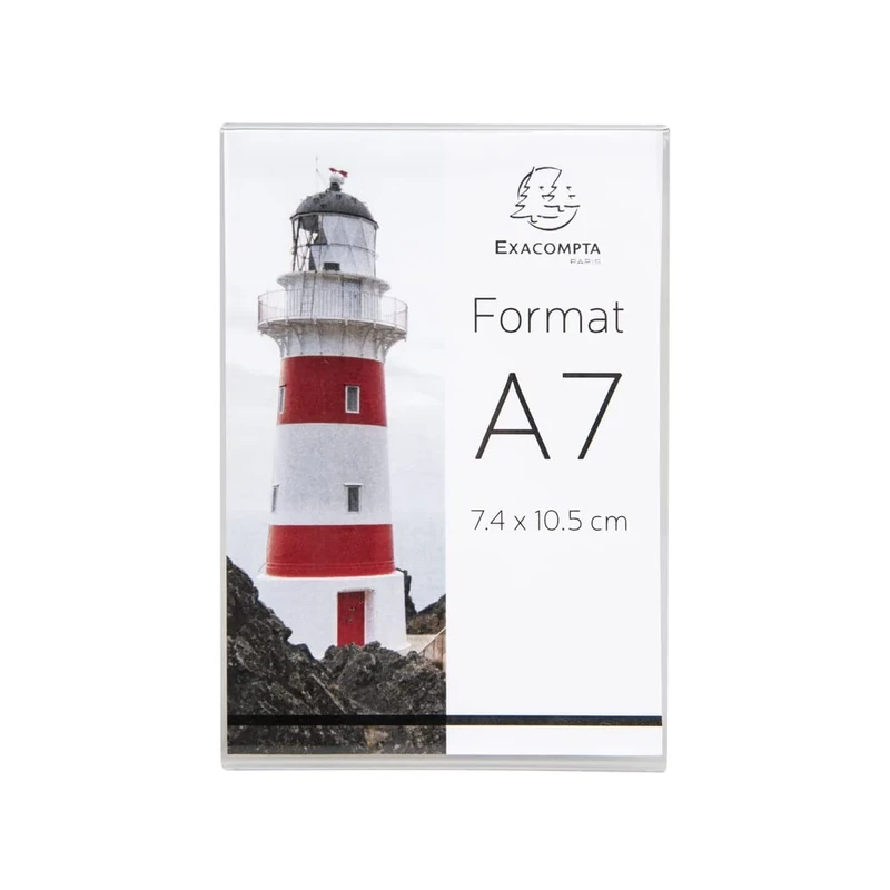 Exacompta - Ref. 87058HD - 1 Set of 10 vertical A7 label holders - Crystal