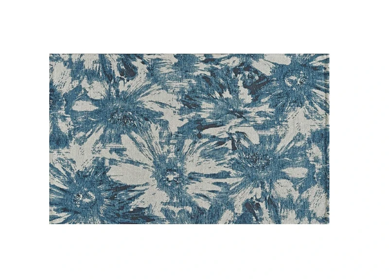 BIANCHERIAWEB Dis Fior Di Lotus Velour Lounge Rug Color Jeans Suardi - Image 1