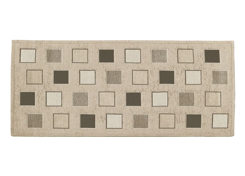 BIANCHERIAWEB Carpet Runner Runner Kitchen Non-Slip Washable Design Square Suardi