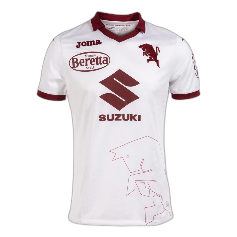 Joma Men's Torino Fc Season 2022/23-Official Team-Short Sleeve T-Shirt, White, XXL