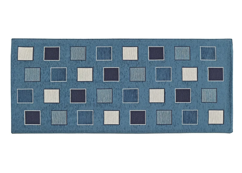 BIANCHERIAWEB Carpet Runner Runner Kitchen Non-Slip Washable Design Square Suardi
