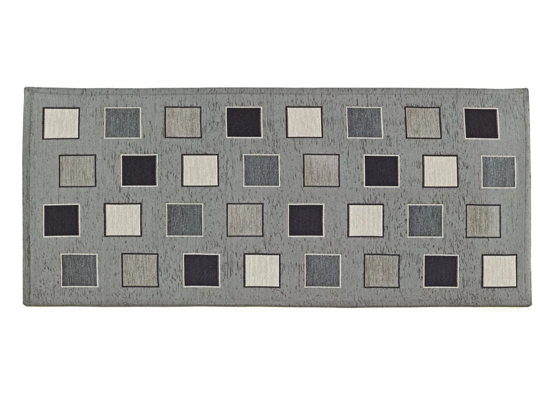 BIANCHERIAWEB Carpet Runner Runner Kitchen Non-Slip Washable Design Square Suardi
