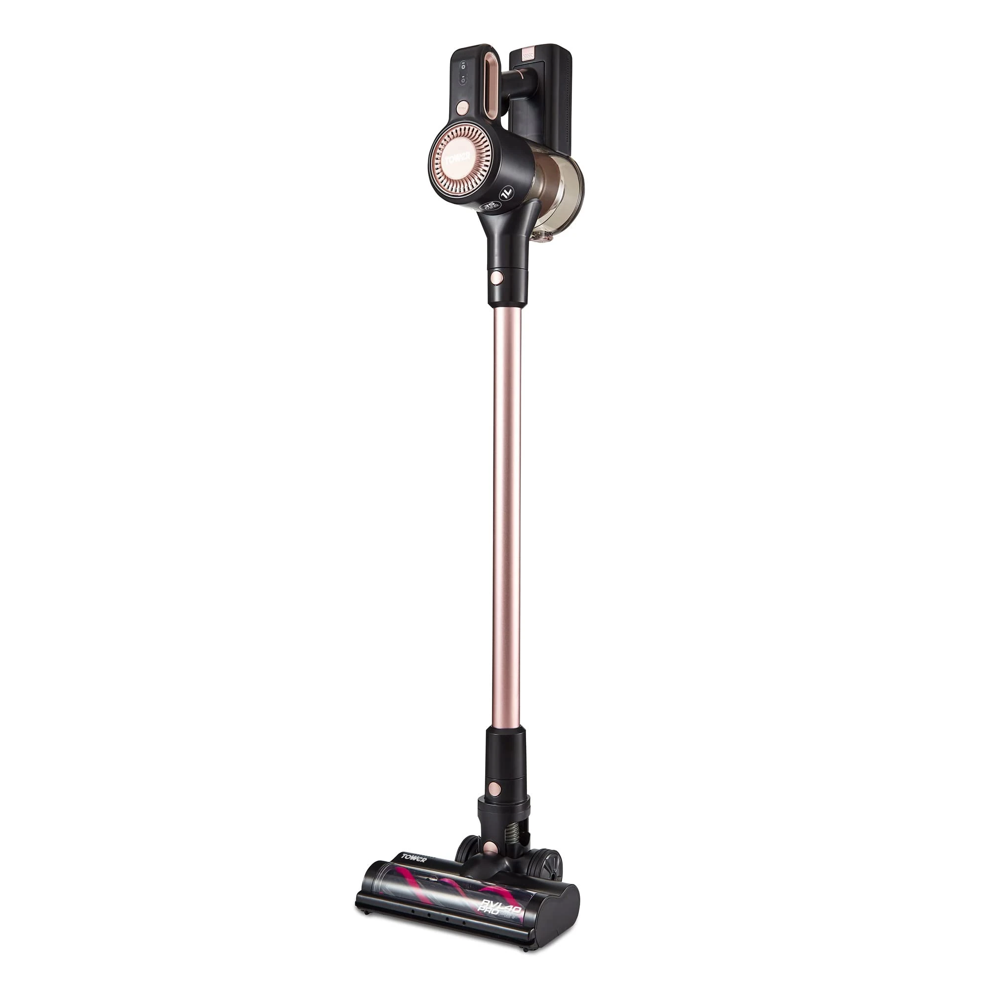 Tower T513004BLG VL40 Pro Pet 3-in-1 Cordless Vacuum Cleaner with Cyclonic Suction, Turbo Pet and Upholstery Brush, 22.2v, Rose Gold