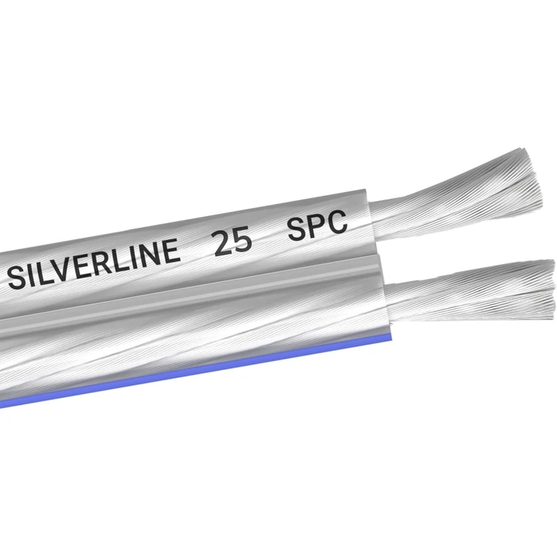 OEHLBACH Silverline SP-25 Stereo Hi-Fi Speaker Cable with SPOFC (Silver-Plated Copper) 2 x 2.5 mm² Mini Coil Speaker Cable 4 m