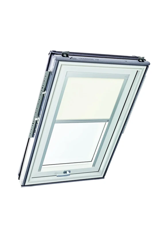 Original Roto Roller Blind Exclusive ZRE Daylight Blind for Roto Roof Windows Guide Rail Silver For Windows Series Designo R6/R8, i8 and Classic 64/84 Size 065/118 | 06/11 Colour Light Beige - Image 1