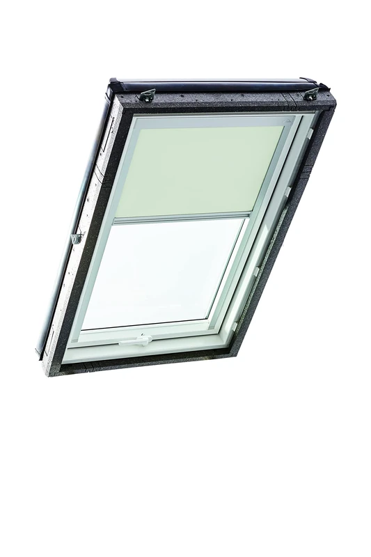 Original Roto Blackout Roller Blind ZRV Almost Complete Blackout Guide Rail Silver for Roto Roof Windows Series Designo R4/R7 and Classic 43/73 With Size 114/118 | 11/11 Light Beige