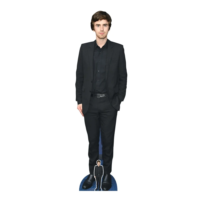 CS936 Freddie Highmore Lifesize Cutout with 1 x Free Mini Cardboard Cut Out