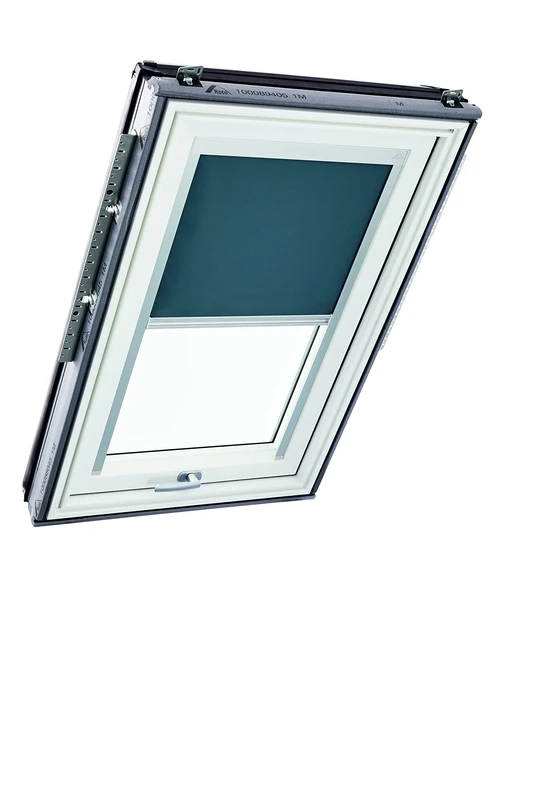 Original Roto Blackout Roller Blind ZRV Almost complete Blackout Guide Rail Silver For Roto Roof Windows Series Designo R6/R8, i8 and Classic 64/84 Size 114/118 | 11/11 Colour Dark Grey