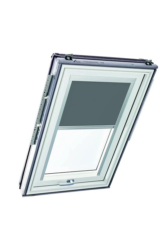 Original Roto Roller Blind Exclusive ZRE Daylight Blind for Roto Roof Windows Guide Rail Silver For Windows Series Designo R6/R8, i8 and Classic 64/84 Size 094/118 | 09/11 Colour Dark Grey