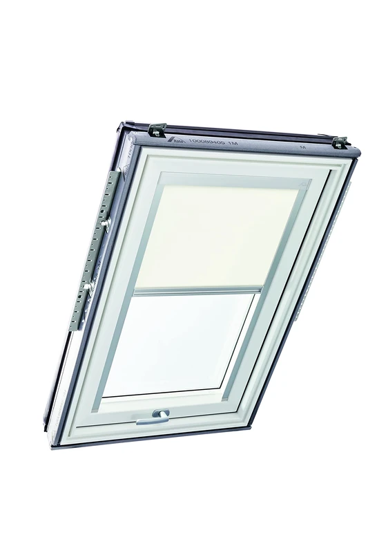 Original Roto Roller Blind Exclusive ZRE Daylight Blind for Roto Roof Windows Guide Rail Silver For Windows Series Designo R6/R8, i8 and Classic 64/84 Size 114/118 | 11/11 Colour Light Beige