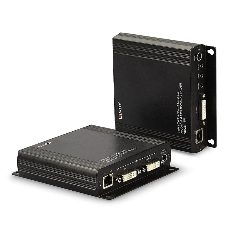 LINDY 140m Cat.6 DVI-D, USB, Audio & RS-232 KVM Extender