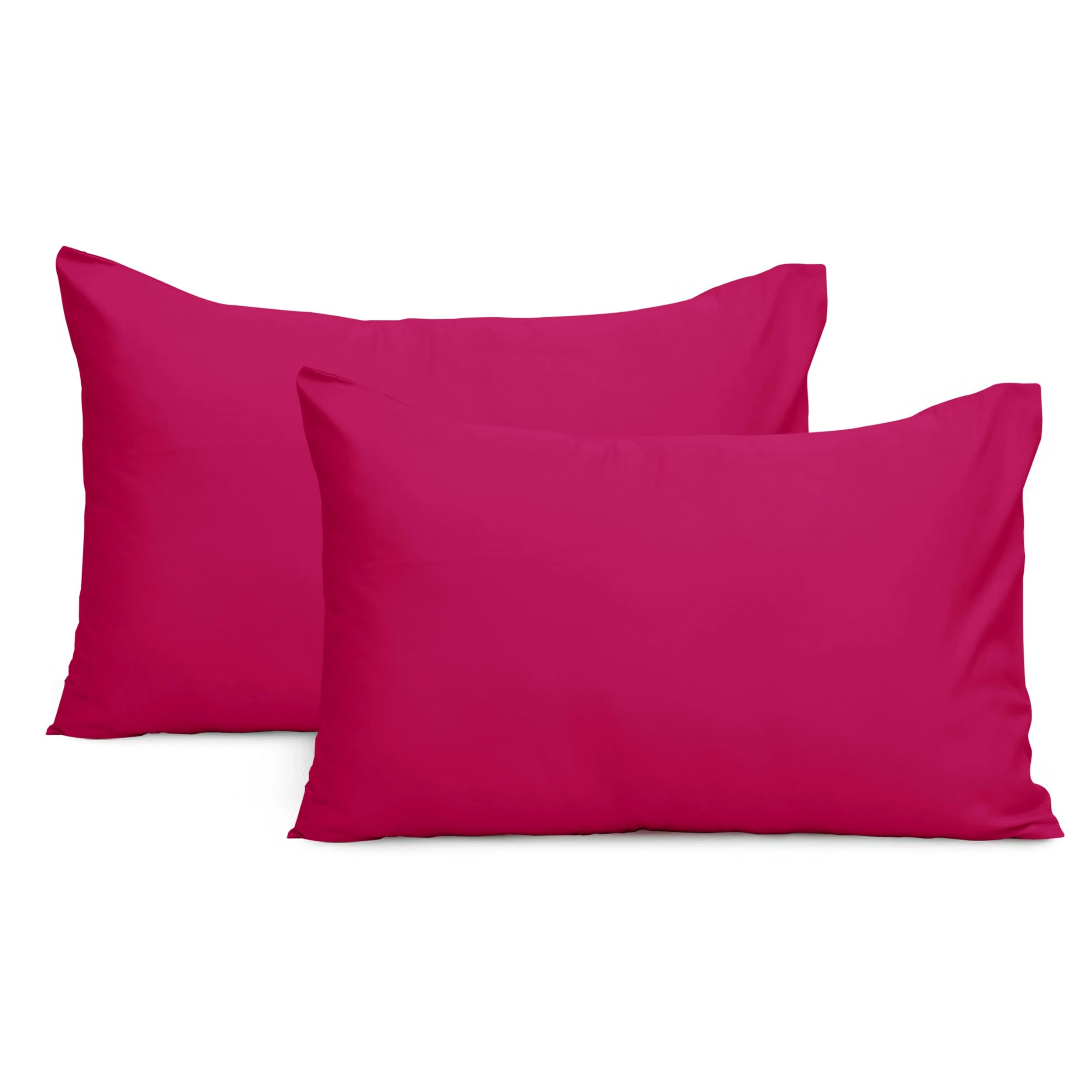 Imperial Rooms Pillow Cases 2 Pack Brushed Microfibre Pillow Covers (Pink, Pillow Cases 2 Pack)