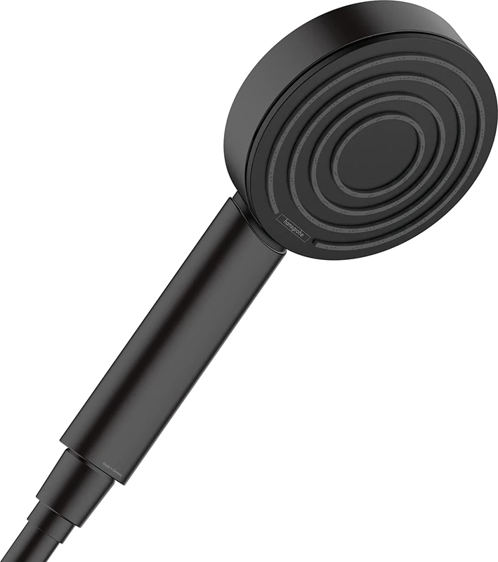 Hansgrohe Hand Shower Pulsify S, Shower Head 105 mm with 1 Spray (PowderRain), Matt Black, 24120670