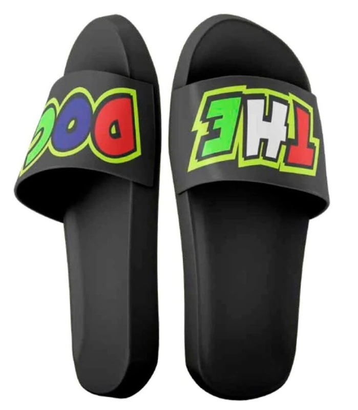 Valentino Rossi Slides VR46 Fan, Unisex, 37/38, Noir