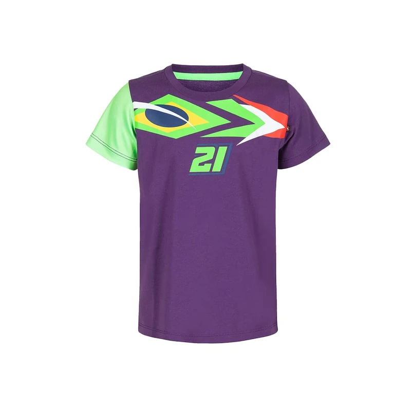 VR 46 Boy's Franco Mordelli T-Shirt, Purple, 14 Years