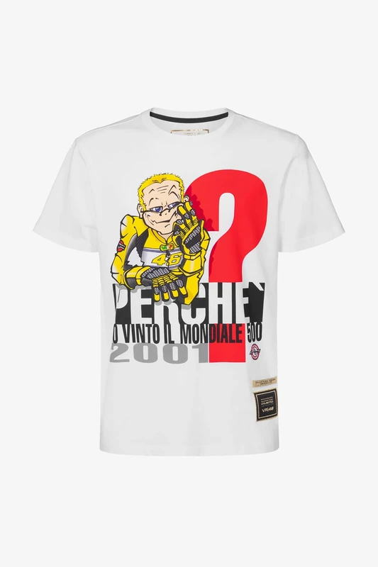 Valentino Rossi T-Shirt Unlimited Collection 2001 World Title (500 cc),Man,Light Blue,M