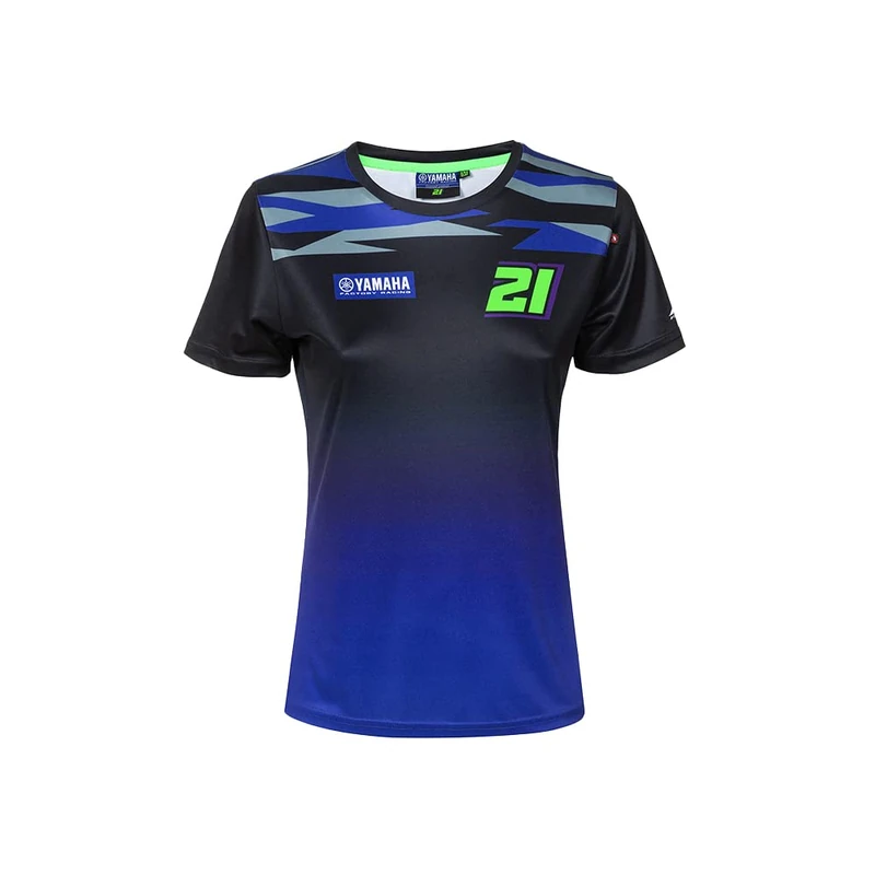 VR 46 Women's Yamaha Dual Franco Mordelli T-Shirt, Black, XS