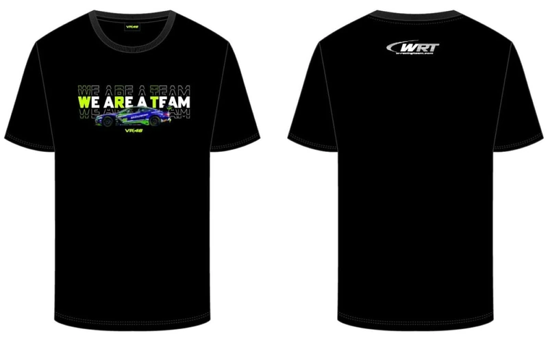 Valentino Rossi VR46 WRT Line T-Shirt, Men, M, Black