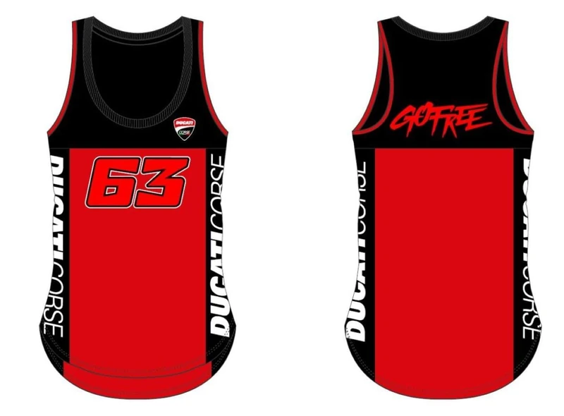 63 Bagnaia Tank Top - Ducati Dual Line, Women, XS, Black
