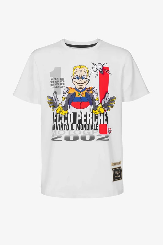 Valentino Rossi T-Shirt Unlimited Collection 2002 World Title, Man, Orange, XXL