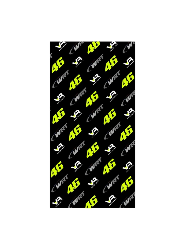 Valentino Rossi Necktube VR46 WRT LINE,Unisex,Black,One Size