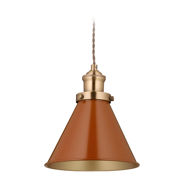 Relaxdays Ceiling Light, Hanging Lamp, H x D 130 X 18.5 cm, Industrial Style, Red