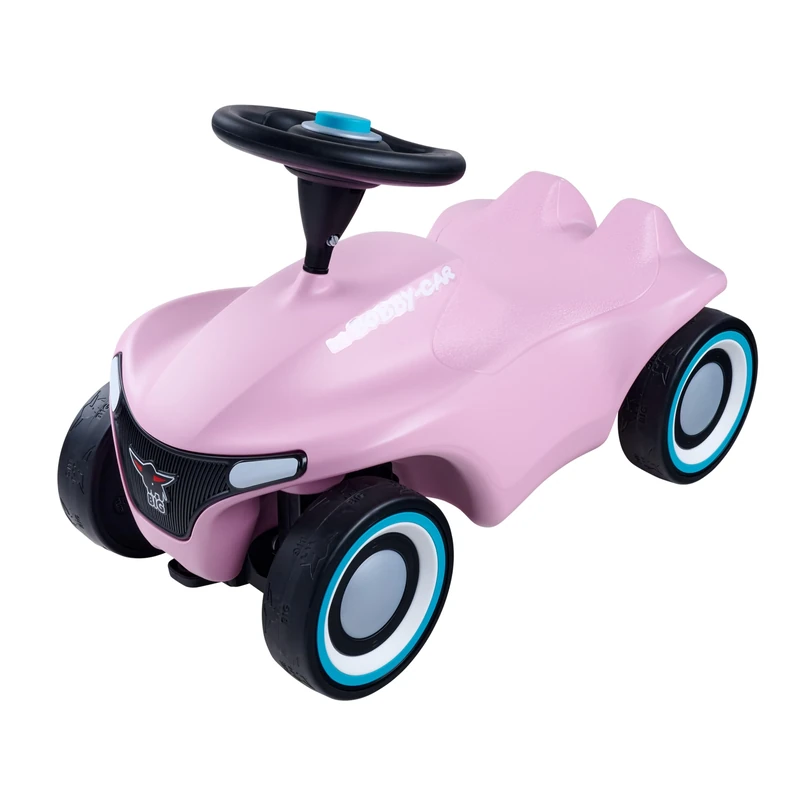 BIG-Bobby-Car Neo Light Pink - Ride-On Vehicle for Indoor and Outdoor Use, Children's Vehicle with Whisper Tyres in Modern Design, for Children from 1 Year