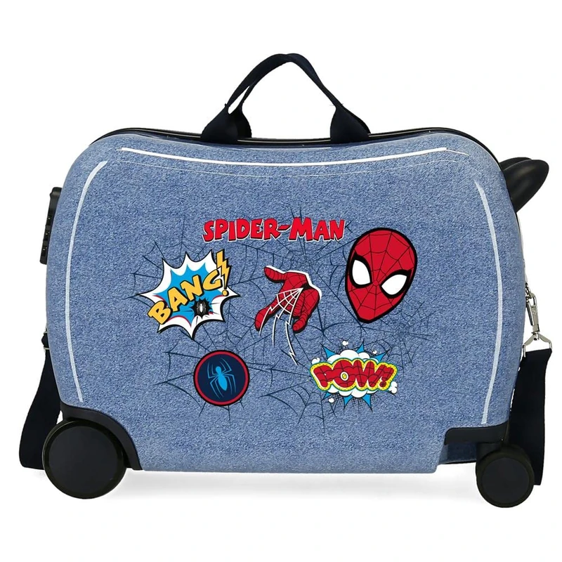 Marvel Spiderman Denim, Blue, 50 x 38 x 20 cm, Children's Suitcase