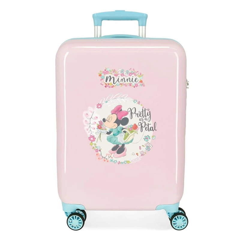 Disney Minnie Florals Cabin Suitcase Pink 38 x 55 x 20 cm Rigid ABS Side Combination Lock 34 L 2 kg 4 Wheels Double Hand Luggage