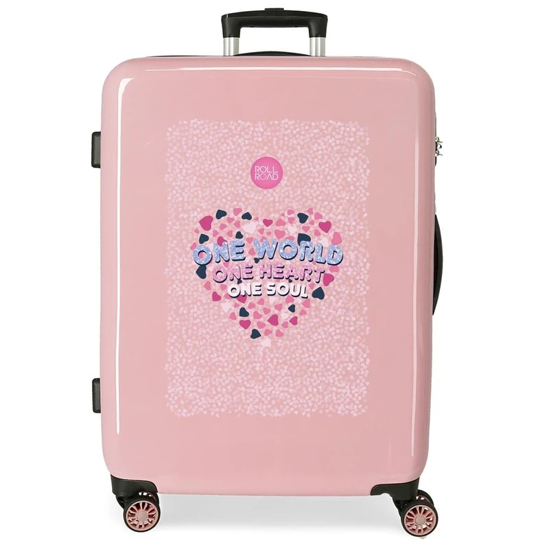 Roll Road One World, Pink, Talla Unica, Medium Suitcase