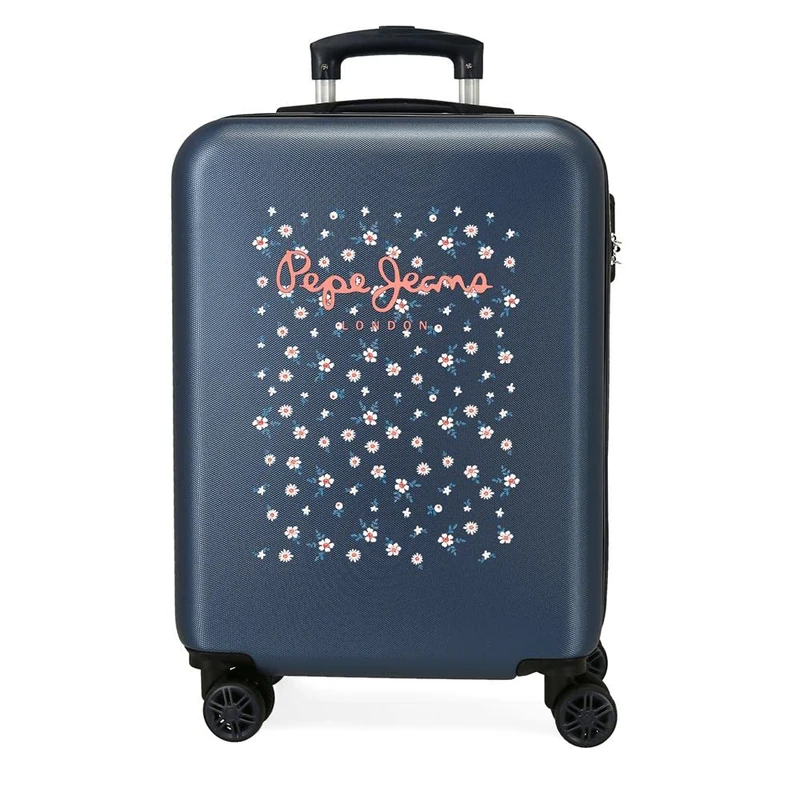 Pepe Jeans Leslie Cabin Suitcase Blue 38 x 55 x 20 cm Rigid ABS Side Combination Lock 34L 2.7 kg 4 Wheels Double Hand Luggage - Image 1